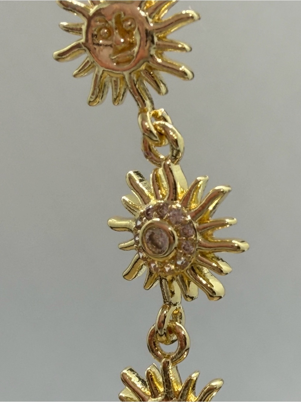 Gold Sun Charm Drop Earrings - Women Jewelry